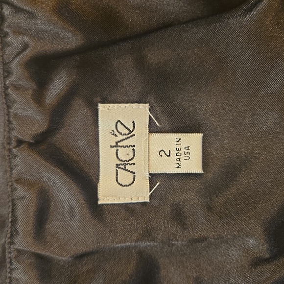 Vintage Cache Y2K Embellished Plunge Halter Paisly Satin Evening Gown Size 2 - Picture 11 of 11